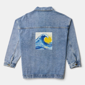 Wave and sun denim jacket jeansjacke