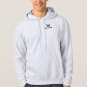 Wave and Walk Black Logo Essential Kapuzenpullover Hoodie (Vorderseite)
