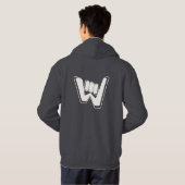 Wave and Walk Off-White Logo Essential Hoodie (Schwarz voll)