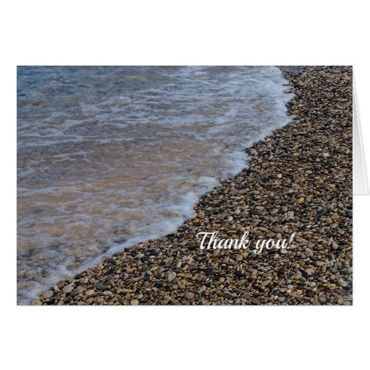 Wave Ashore Painterly Dankycard (Vorderseite (Horizontal))