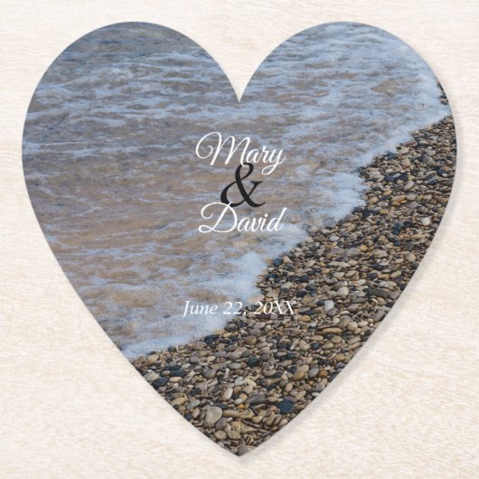 Wave Ashore Wedding Paper Untersetzer (Vorderseite)