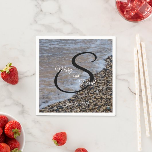 Wave Ashore Wedding Serviette (Beispiel)