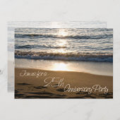 Wave at Sunset 25-jährige Einladungs-Karte Einladung (Vorne/Hinten)