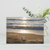 Wave at Sunset 50 Jahre Einladungs-Karte Einladung (Stehend Vorderseite)