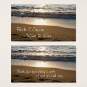 Wave at Sunset Gastgeschenk Hochzeit Tags (Vorne & Hinten)