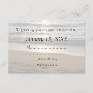 Wave at Sunset UAWG Wedding Card RSVP Karte