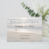 Wave at Sunset UAWG Wedding Card RSVP Karte (Stehend Vorderseite)