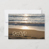 Wave at Sunset UAWG Wedding Card RSVP Karte (Rückseite)