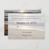Wave at Sunset UAWG Wedding Card RSVP Karte (Vorne/Hinten)
