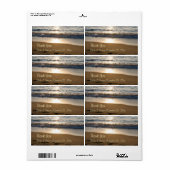 Wave at Sunset Wedding Labels (Vorne)