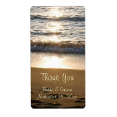 Wave at Sunset Wedding Labels (Vorne)