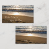 Wave at Sunset Wedding Place Setting Cards Platzkarte (Vorne/Hinten)
