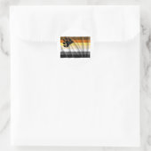 Wave Bären Stolz Flagge Runder Aufkleber (Tasche)