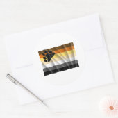 Wave Bären Stolz Flagge Runder Aufkleber (Umschlag)