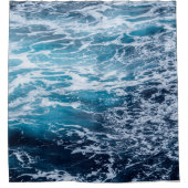 Wave Blue Ocean Summer Beach Duschvorhang (Vorderseite)