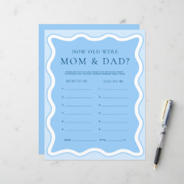 Wave Blue Wie alt waren Mama und Vater Foto Game