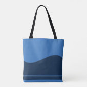 Wave Border blau + Ihr Backgr. Ideen Tasche (Rückseite)