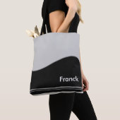 Wave Border schwarz + Ihr Backgr. Ideen Tasche (Von Nahem)