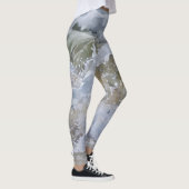 Wave Break Wasserfarbe Abstrakte Leggings (Rechts)