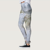 Wave Break Wasserfarbe Abstrakte Leggings (Links)