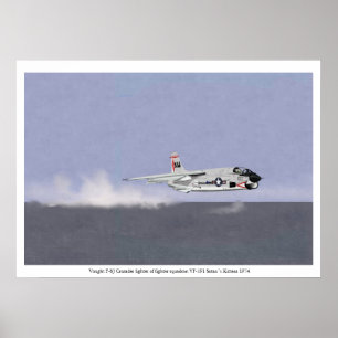Wave Busting in einem Vought F-8J Crusader 1974 Poster