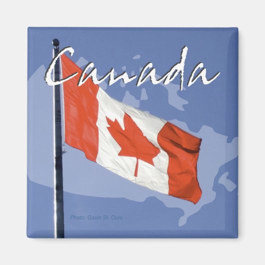 Wave Canada Flag Travel Souvenir Kühlschrankmagnet (Vorne)