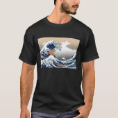 Wave Capybara Surfing Rodent T-Shirt (Vorderseite)