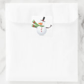 Wave Carrot Nose Snowman Sticker (Tasche)