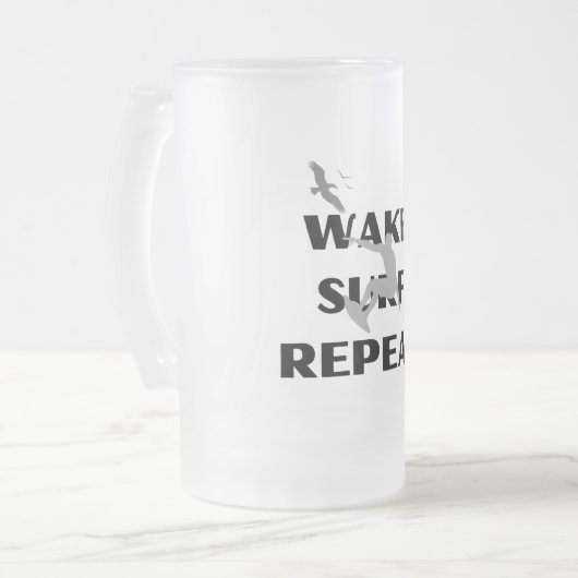 Wave Chaser Glass Mattglas Bierglas (Vorderseite Links)