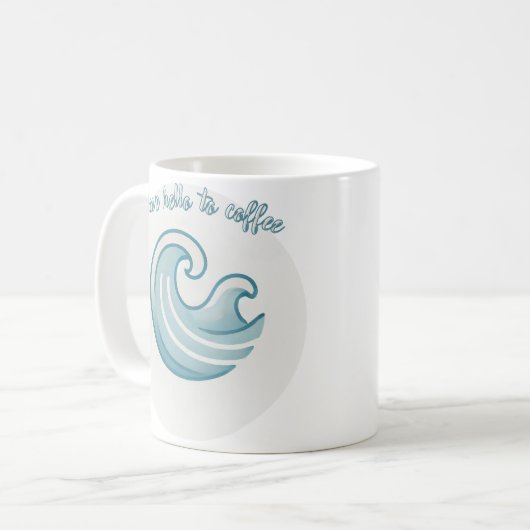 Wave Coffee Tasse - Ocean Inspiriert Blue Wave Des (Vorderseite Links)