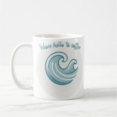 Wave Coffee Tasse - Ocean Inspiriert Blue Wave Des (Links)