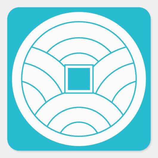Wave Coin Quadratischer Aufkleber (Vorderseite)