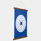 Wave Coin Wandteppich Mit Holzrahmen (Gewinkelt)