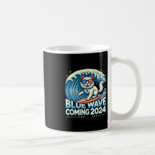Wave Coming 2024 Cat Eigentümer Kamala Harris 2024 Kaffeetasse