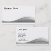 Wave Contour - 40pc Gray Visitenkarte (Vorne/Hinten)