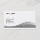 Wave Contour - 40pc Gray Visitenkarte (Rückseite)