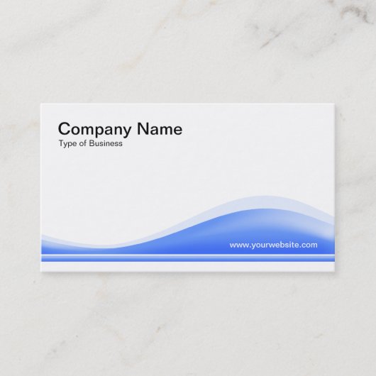 Wave Contour - Baby Blue Visitenkarte (Vorderseite)