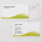 Wave Contour - Bananengelb Visitenkarte (Vorne/Hinten)