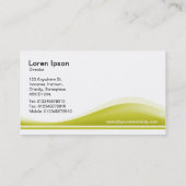 Wave Contour - Bananengelb Visitenkarte (Rückseite)