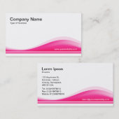 Wave Contour - Hot Pink Visitenkarte (Vorne/Hinten)