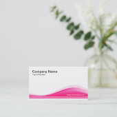 Wave Contour - Hot Pink Visitenkarte (Stehend Vorderseite)