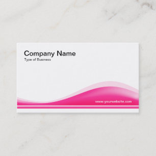 Wave Contour - Hot Pink Visitenkarte