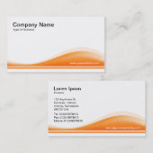 Wave Contour - Light Orange Visitenkarte (Vorne/Hinten)
