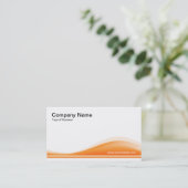 Wave Contour - Light Orange Visitenkarte (Stehend Vorderseite)