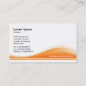 Wave Contour - Light Orange Visitenkarte (Rückseite)