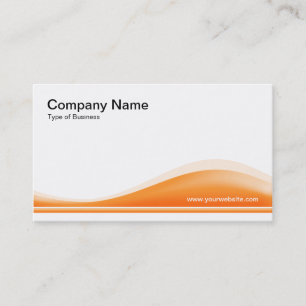 Wave Contour - Light Orange Visitenkarte