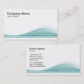 Wave Contour - Lt Blue Green Visitenkarte (Vorne/Hinten)