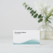 Wave Contour - Lt Blue Green Visitenkarte (Stehend Vorderseite)