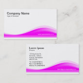 Wave Contour - Magenta Visitenkarte (Vorne/Hinten)