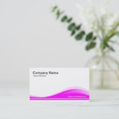 Wave Contour - Magenta Visitenkarte (Stehend Vorderseite)
